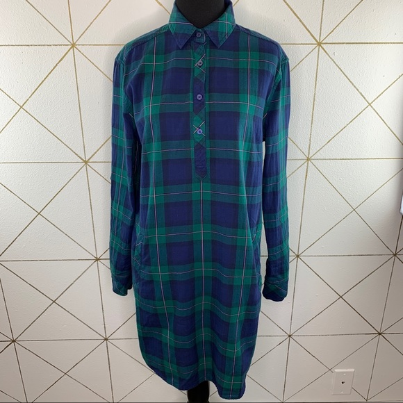 Southern Tide Alyssa Plaid Shirtdress Size Small